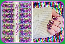 Color Nail Polish Strips, 16ct. Custom  Trippy Tapestry. 👀 Description  Below