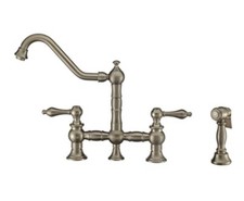 Whitehaus Collection WHKBLTV3-9101, Vintage III Kitchen Faucet, Brushed Nickel