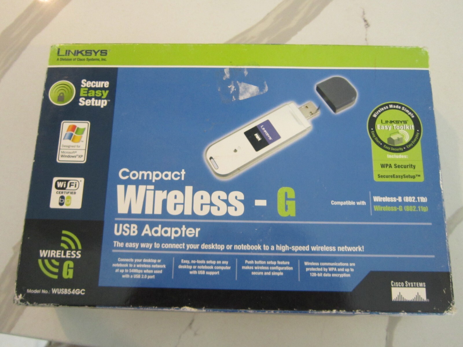 Linksys Compact Wireless-G USB Wi-Fi Adapter 2.4GHz WUSB54GC G3-1 | eBay