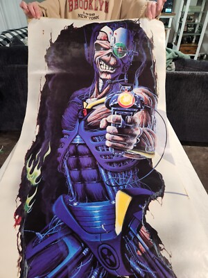 Vintage 1980s IRON MAIDEN Full Size Door Poster AWESOME PIECE