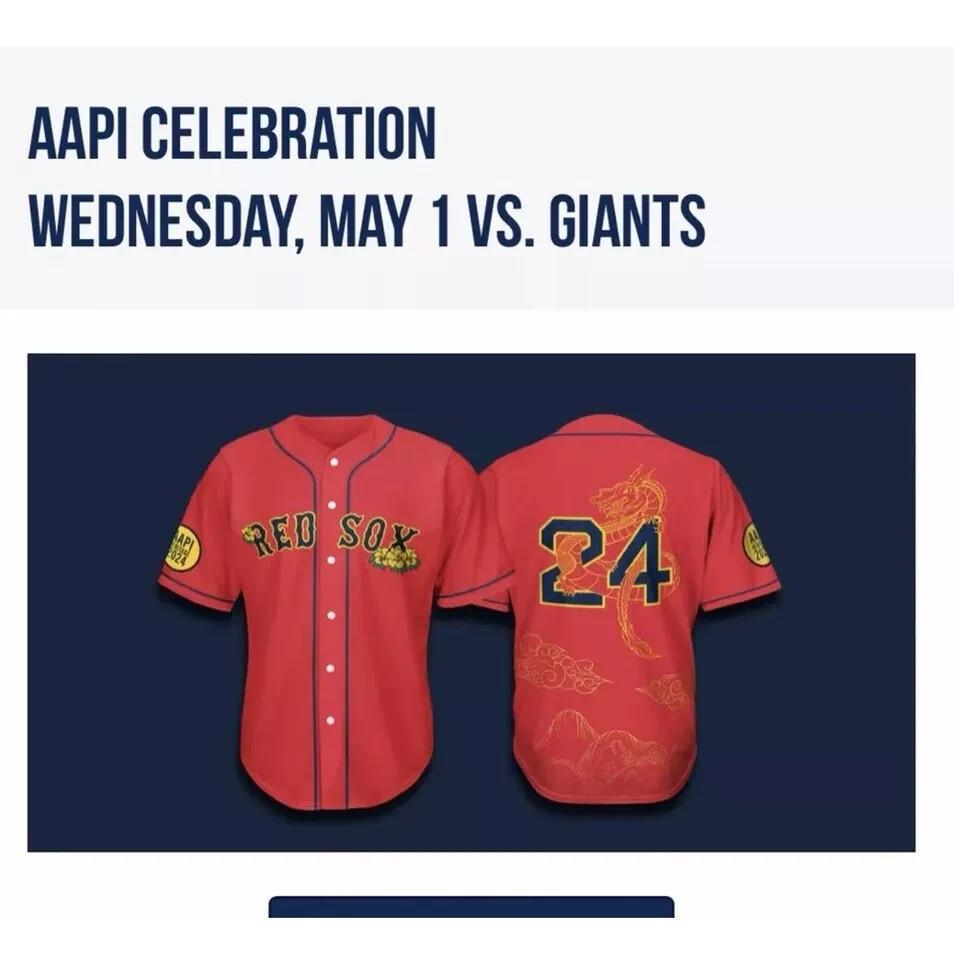 2024 Boston Red Sox AAPI Asian Heritage Cultural Jersey Size XL
