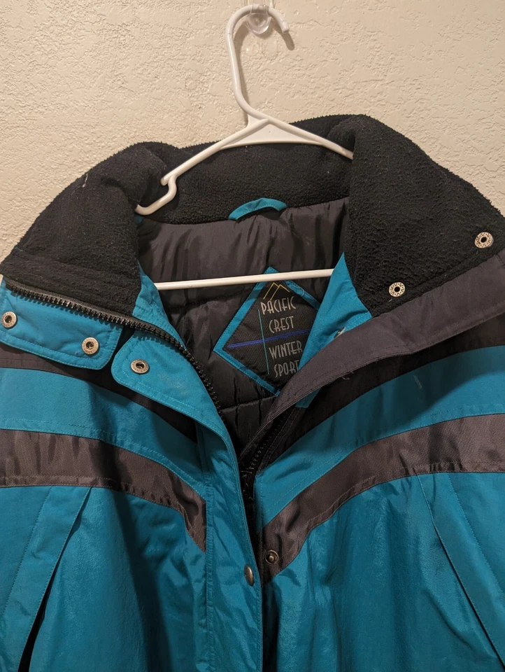 复古 Pacific Crest 冬季运动绿色夹克外套尺寸特大号 XL — 第 2/4 张图片