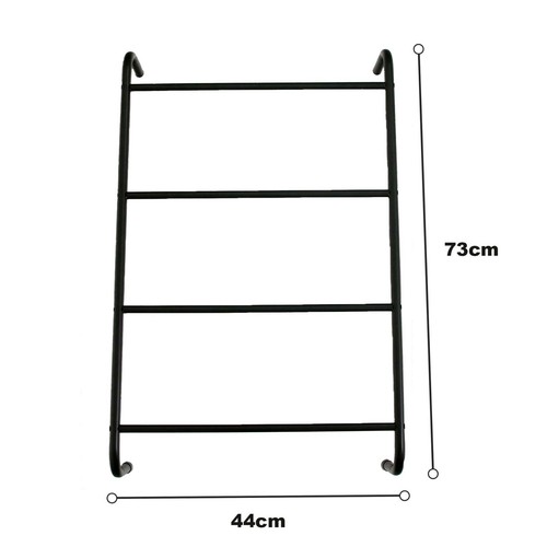 Libbi Lou 4 Tier Hanging Metal Ladder Towel Rack, Over the Door or Wall Mounted - Picture 4 of 7