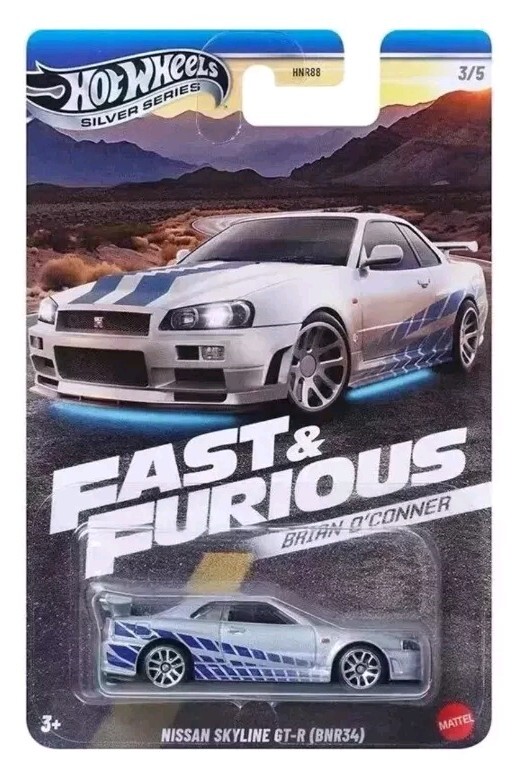 ミニカー Hotwheels fast&furious s2000 GT-R R34 Hot Wheels Retro Entertainment FAST & FURIOUS NISSAN SKYLINE