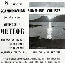 Scandinavian Sunshine Cruises 1955 Advertisement UK Import Bergen Line DWII8