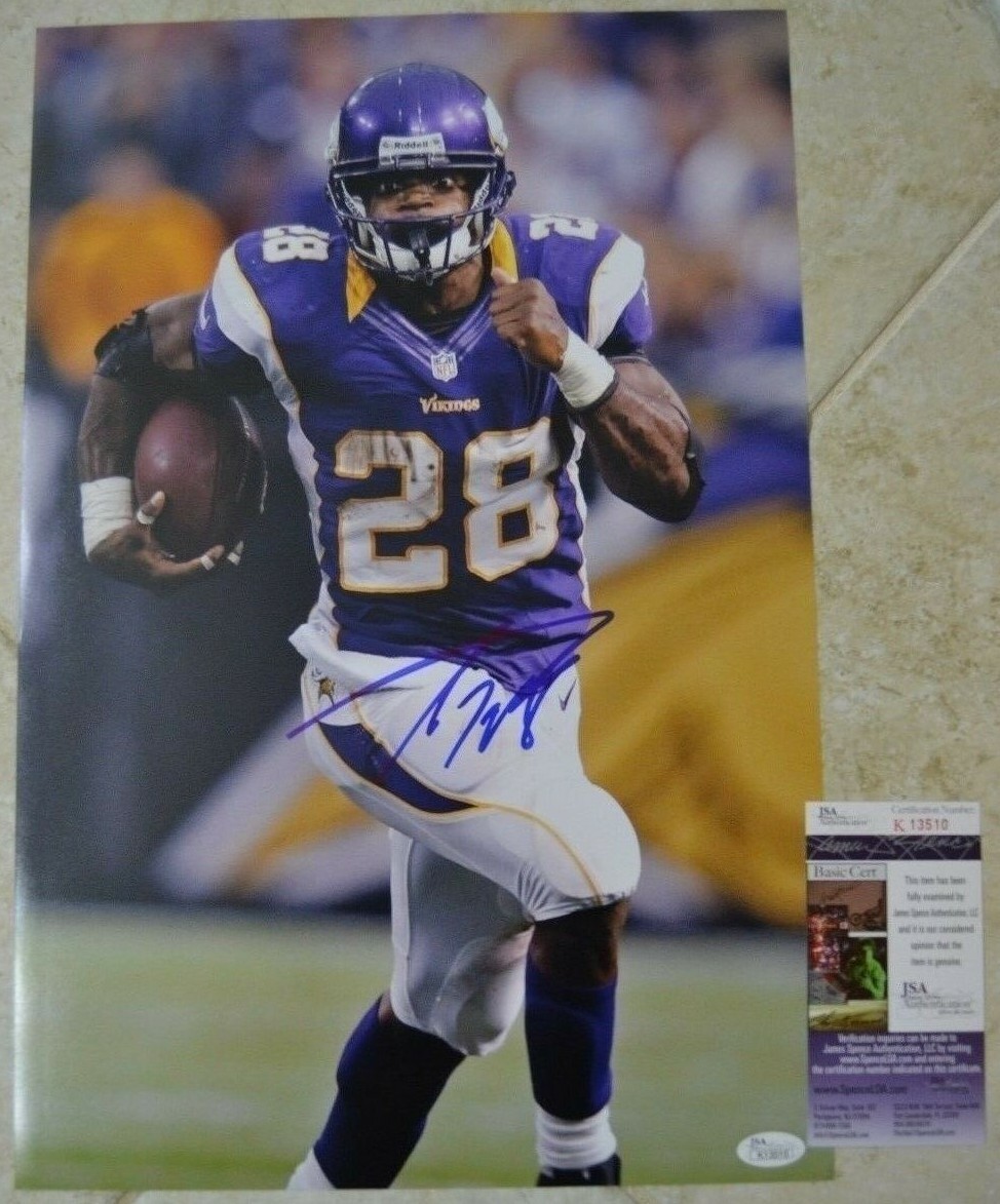 Adrian Peterson Autographed Signed 12x18 Photo w/ JSA COA #K13510 Minnesota Vikings 