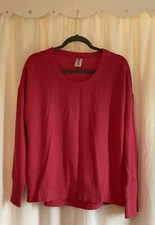 Active Life Women’s Pink Heather Crewneck Sweatshirt M Long Sleeve Soft READ