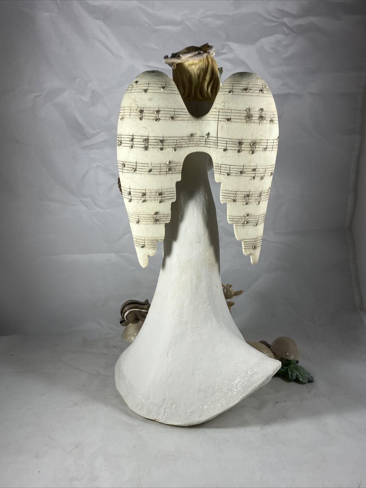 Grasslands Roads Winter Wilderness Angel With Music Notes 12” Resin HTF