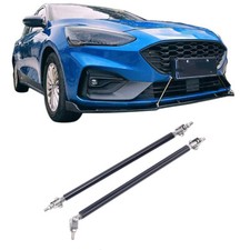 Adjustable 7.87-13 Black Front Bumper Lip Splitter Rod Strut Tie Bar Support