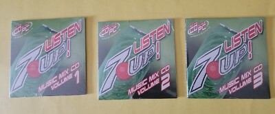 7Up! Listen: Music Mix CD's~Lot of (3)~Vols 1~2~& 3~2001~New/Sealed