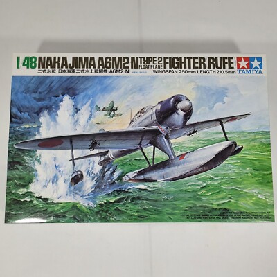 Tamiya 1/48 Nakajima A6M2-N Type 2 Fighter Rufe Model Airplane Kit Open Box