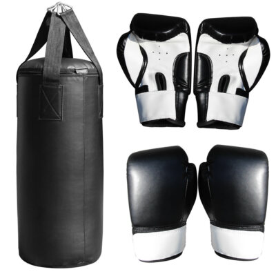 9KG Boxsack Sandsack gefüllt Set Boxhandschuhe Halterung Boxen Training Boxset