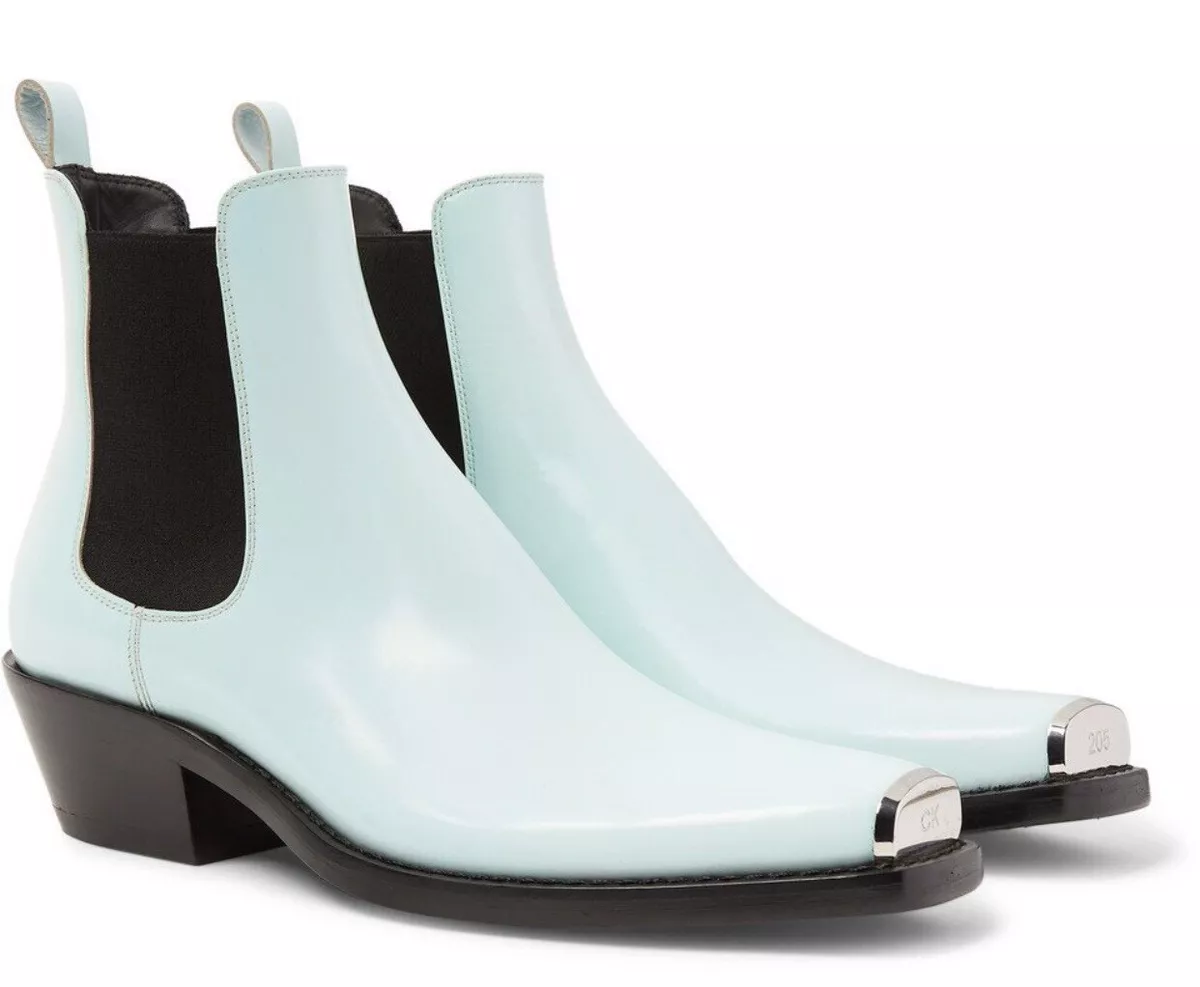 Calvin Klein 205W39NYC Claire Metal Toe-Cap Spazzolato Leather