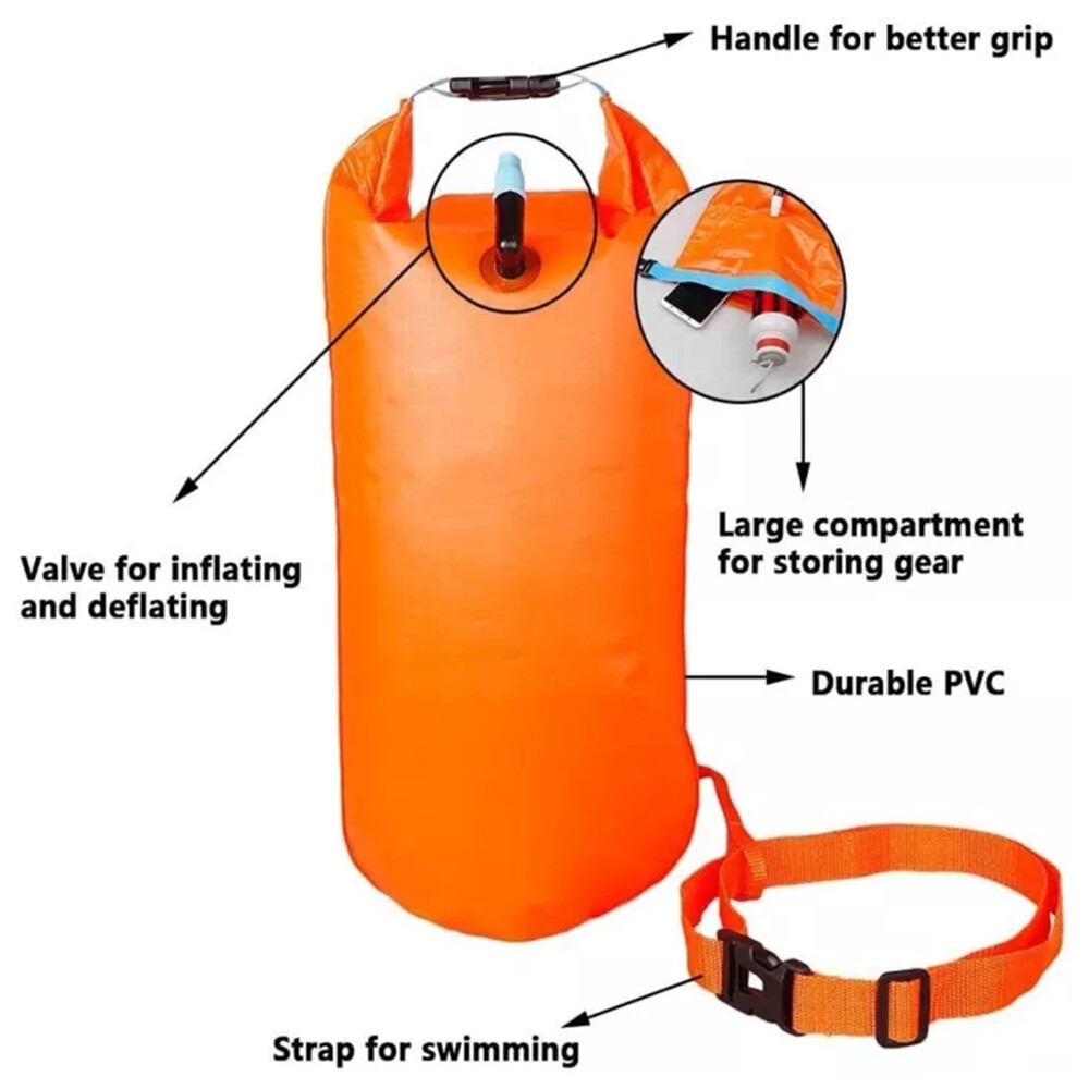 20L Gonfiabile Traino Galleggiante Impermeabile Borse Asciutte Boa Di - Foto 8