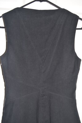 NEW HELMUT LANG Black Sleeveless Stretch Moleskin Dress Size 2