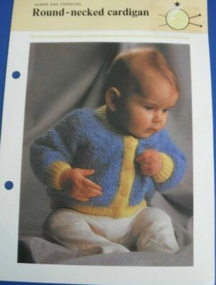 The Hamlyn Publishing Group Baby Round Neck cardigan Knitting Pattern