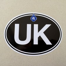 UK STICKER Oval RAC Cars, Vans & Trucks - LEGAL SIZE 18CMS X 12.5CMS