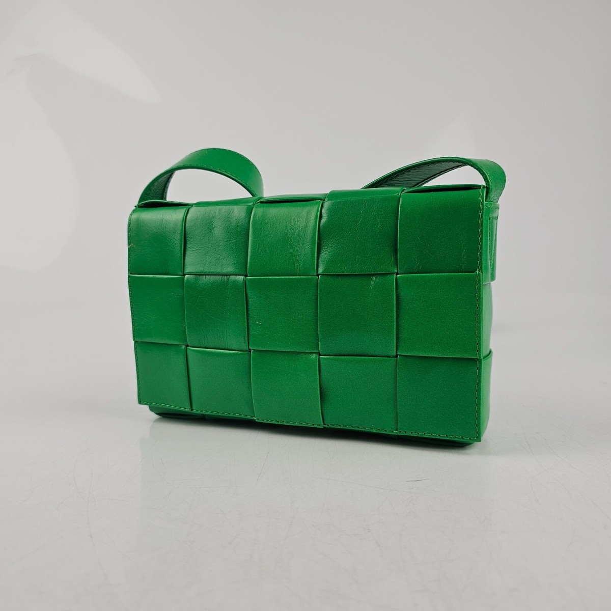 Bottega Veneta Cassette Small Men's Parakeet Green Leather