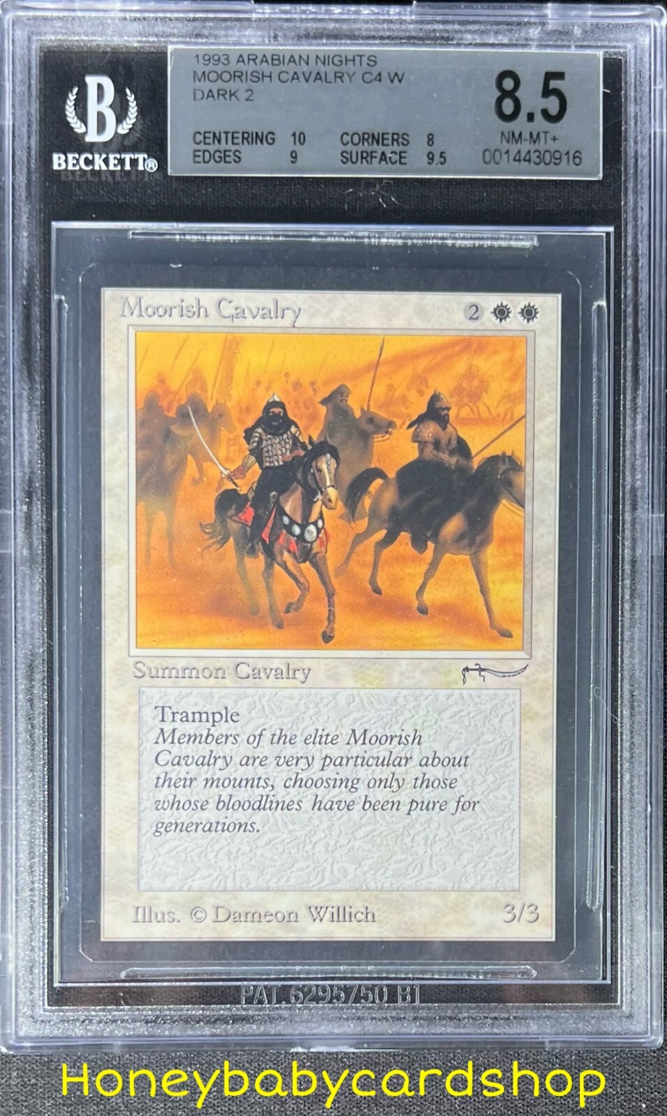 MTG Arabian Nights 1993 Moorish Cavalry (Dark) BGS 8.5 NM/MT+ Old School 93/94