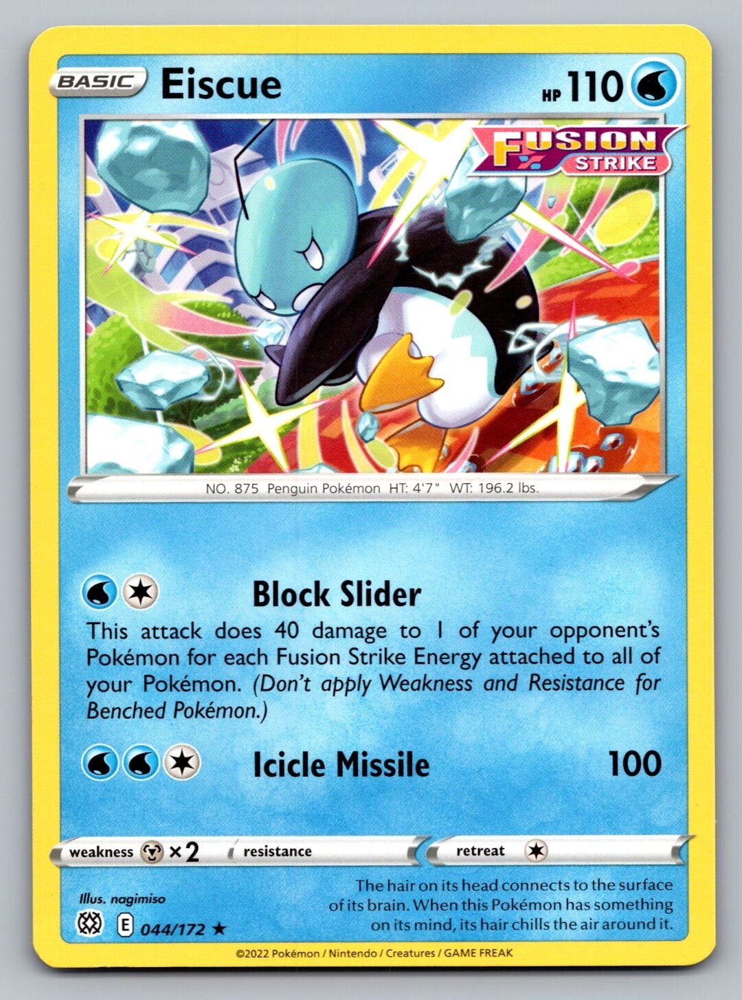 Pokemon TCG Brilliant Stars Eiscue #44