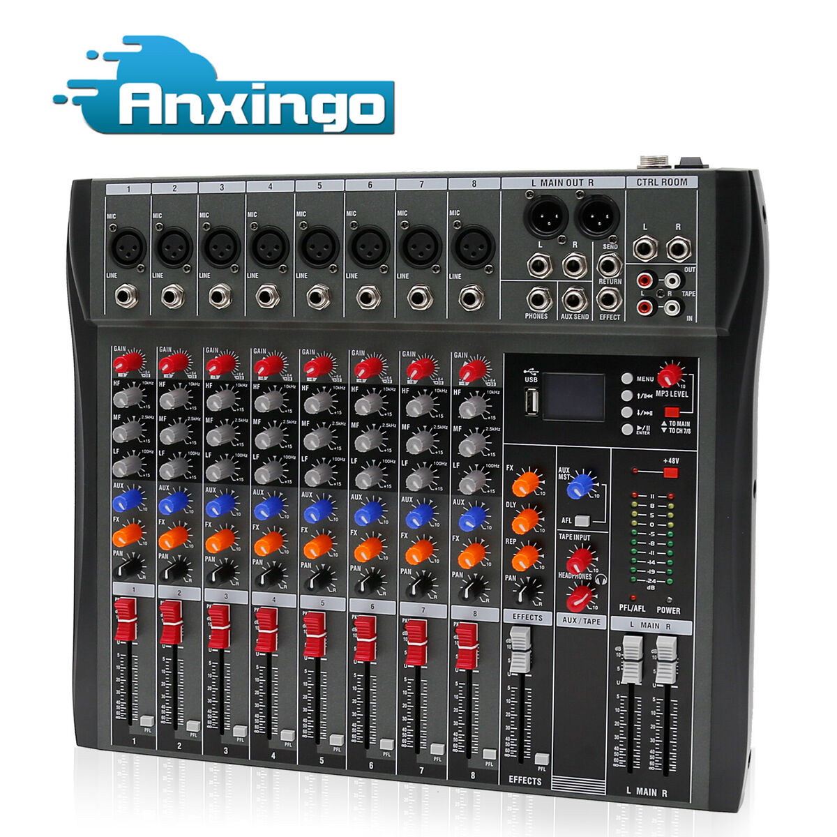 8 Channel Bluetooth USB Mixing Console Audio Mixer Live 8 Channel Bluetooth USB Mixing Console Audio Mixer Live