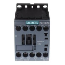 1 x 1 x Siemens Sirius Innovation 3RT2 3 Pole Contactor, 3NO, 7 A, 3 kW (AC3), 2