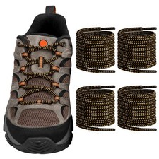 2Pairs Shoelaces for Merrell Round Laces Moab Hiking Boots ShoesColorBlack Ye...
