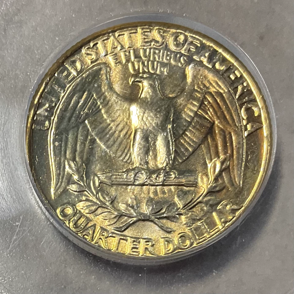 1960 Washington quarter  ICG MS67 Gold Tone Obverse and Reverse RARE - Image 4 of 4