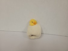 Vintage Folkmanis Folktails Yellow Hatching Chick in Egg Finger Puppet