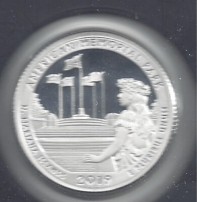 2019 S Silver Proof American Memorial Park ATB Quarter - .999 Silver
