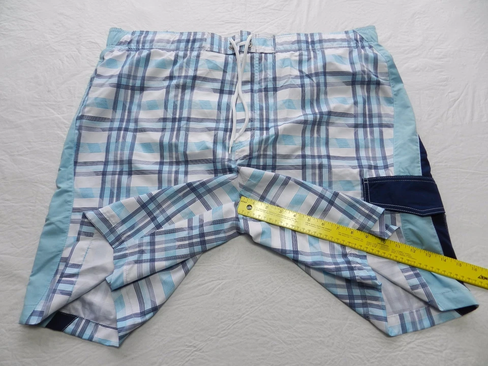 Pantalones cortos de baño para hombre SONOMA talla XXL (2X) calzoncillos de malla a cuadros $40 NUEVO (ln18) Foto 4 de 4