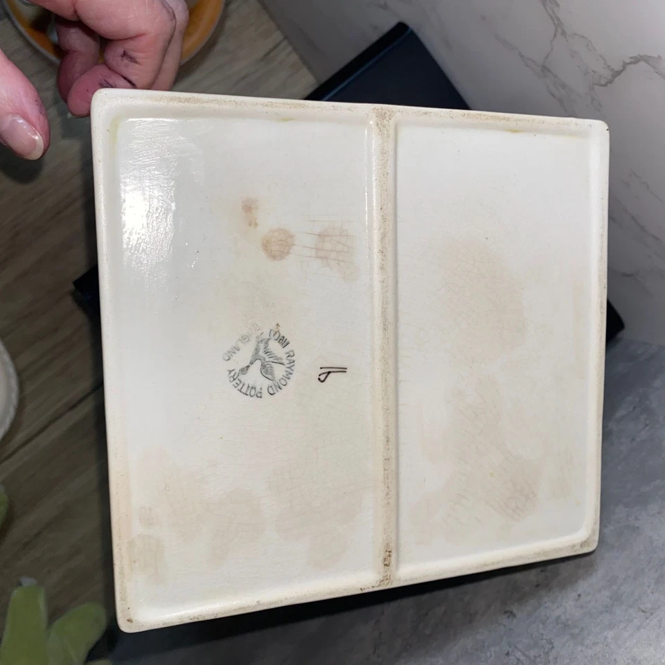 Vintage Denby Pottery Crispbread Storage Jar Stoneware Canister with Wooden Lid - Image 2 of 4