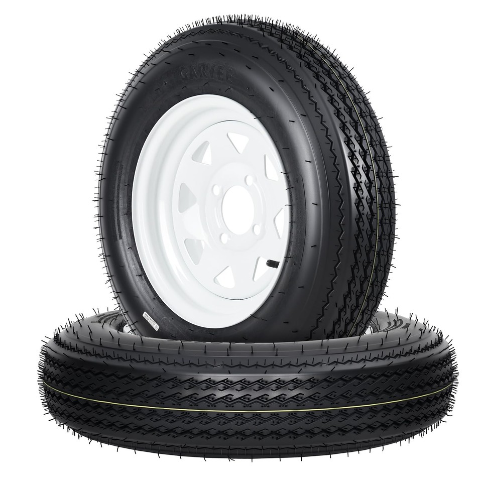 2pcs Trailer Tires and Wheels 5.30-12 530-12 5.30x12 6PR Rims 5 Lug ...
