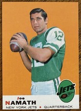 1969 TOPPS JOE NAMATH FOOTBALL CARD #100 SHARP CARD! READ DESC
