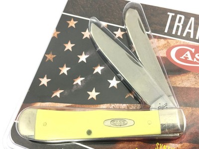 Case XX Trapper Knife Yellow Smooth Synthetic Oval Shield SEALED PACKAGE 2017