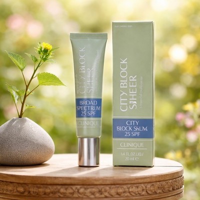Clinique City Block Sheer SPF 25 Oil-Free Daily Face Protector Sunscreen NIB
