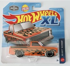 Hot Wheels XL '83 Chevy Silverado Orange Flames Metal 2026 - New