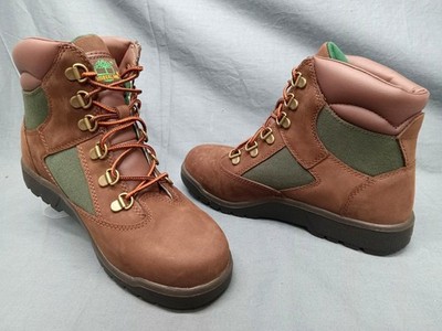 Timberland Boys Field Boot 6 Inch Waterproof Brown Green Size 5.5 NEW IN BOX!