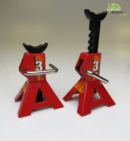 1:14 / 1:10 UnterstellböCke Rot 3T Verstellbar Metall 2StüCk Thicon-Models