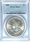 1886 $1 Morgan Silver Dollar US PCGS MS63 Uncirculated Philadelphia