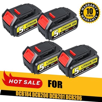 1~4Pack Für DeWalt DCB184 Akku 18V 9,0Ah 5,0Ah Li-Ion DCB182 DCB205  Akku