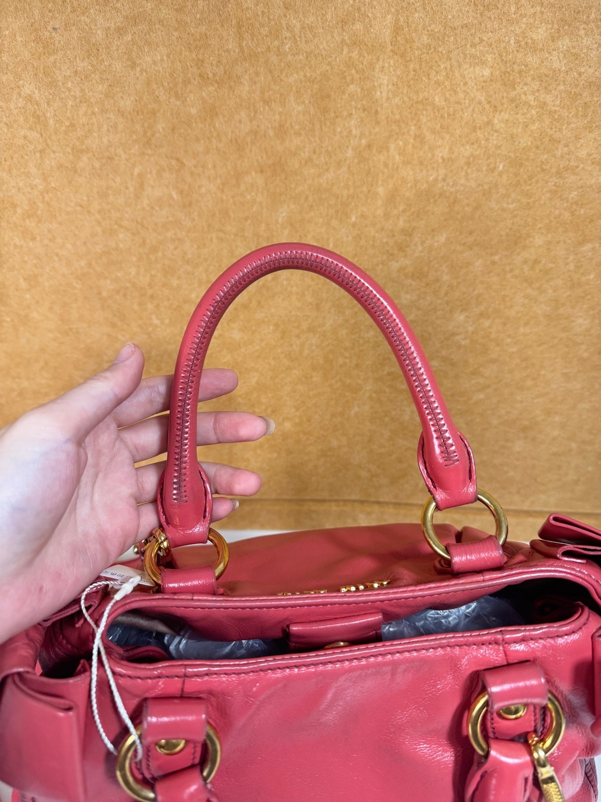 Miu Miu Pre-Owned Authentic Luxury Handbag Pink 25x19 Free Tracked Shipping — image 15