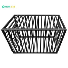 47.2 Inch Black Heavy Duty Metal Dog Crate Dog Knight Pet Crate Dog