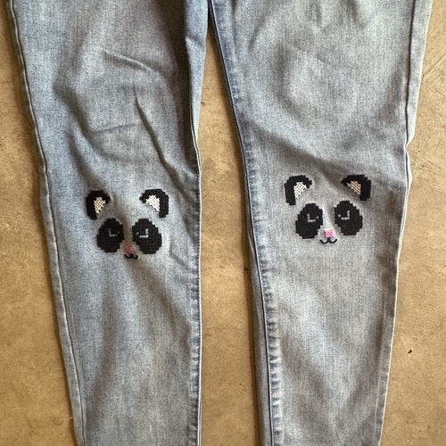 Cat & Jack Panda Embroidered on Knees Juniors Ultimate Stretch Jeggings (18) - Picture 2 of 8