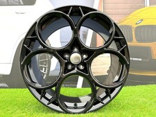 4X R19 Pouce 5x110 Alfa Romeo Stelvio Style Noir Brillant Roues : Pour Giulia