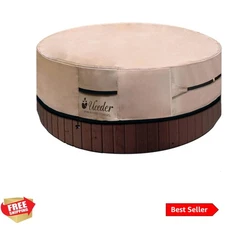 Round Hot Tub Cover Outdoor Waterproof Spa Cover Cap83''x 20'' 600D Heavy Dut...