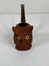 Antique Butz-Choquin BC Hand Carved Briar Owl Smoking Pipe Figural French c1900