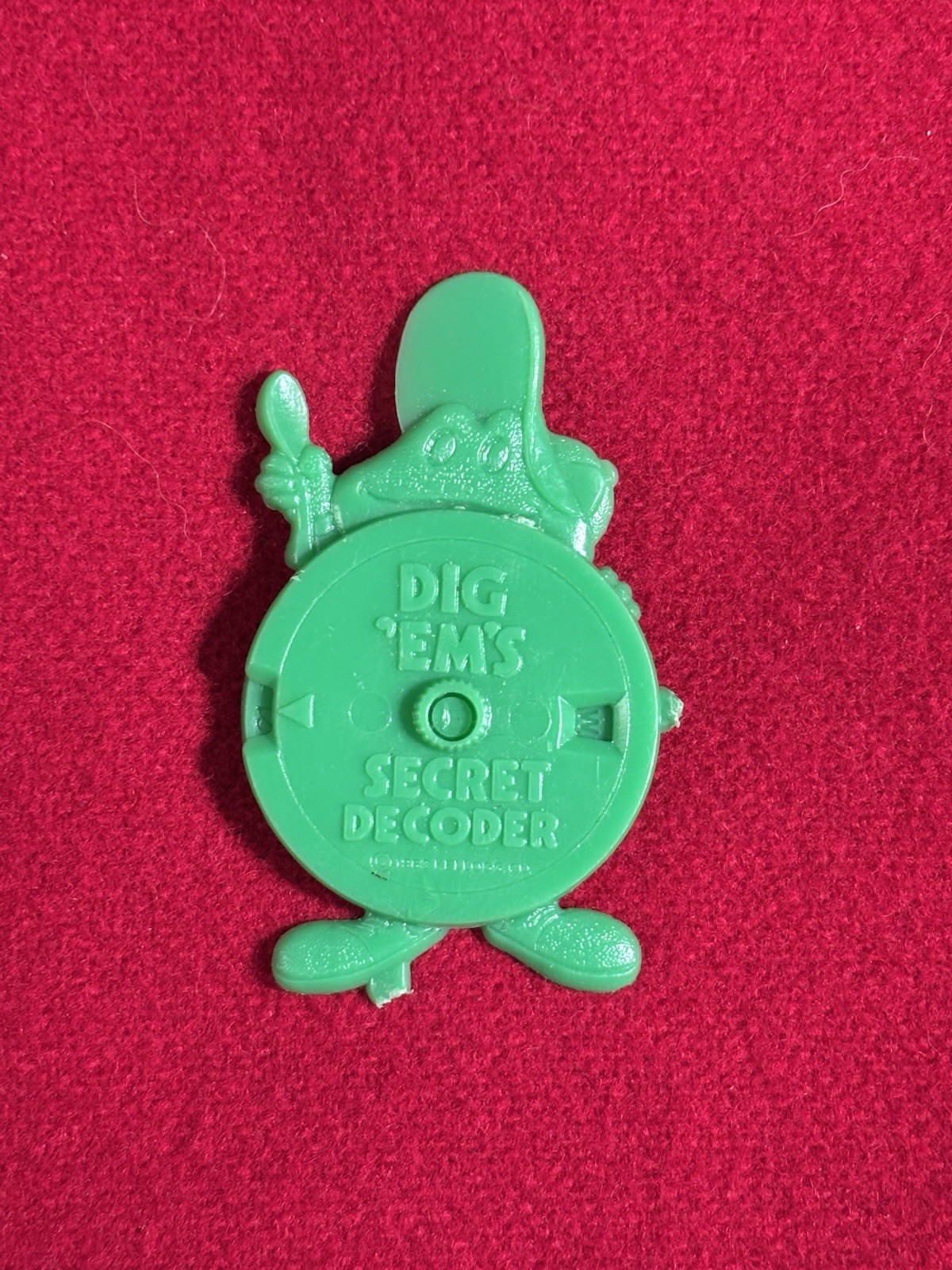 Kellogg’s Dig ’Em Frog Secret Decoder Spinner Premium 1988