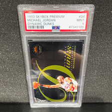 1993-94 SkyBox Premium Dynamic Dunks Michael Jordan #D4 Bulls PSA 9