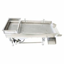 Stainless Linear Vibrating Screen Single Layer 1mm Round Hole Sifter Sieve 80W